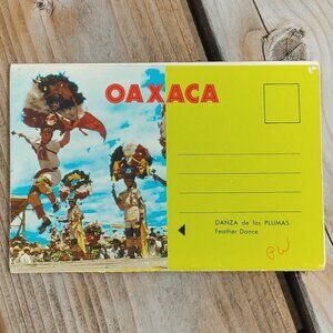 Vintage OAXACA Mexico Pictorial Postcard Book lot of 7 double sided views